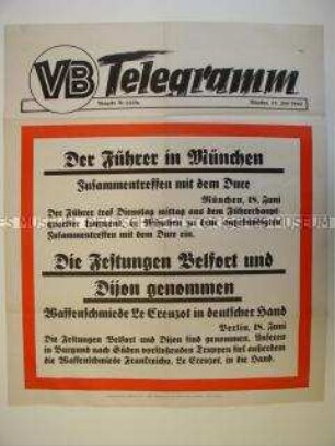 Maueranschlag des "Völkischen Beobachters": "Der Führer in München"