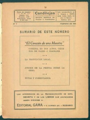 1933000700: El corazón de una maestra : comedia en dos actos