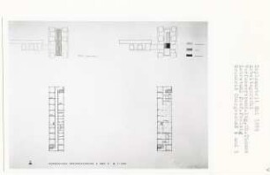 Arbeitsgericht, Berlin-Tiergarten (Diplomarbeit bei Peter Poelzig): Grundrisse 4. - 5. Obergeschoss 1:200