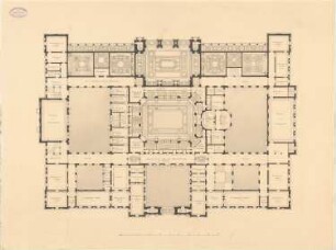 Reichstag, Berlin Zweiter Wettbewerb: Grundriss OG
