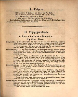 Jahresbericht über die Lateinische Bezirks-Schule und den mit ihr verbundenen Realcursus zu Germersheim : für das Jahre. 1839