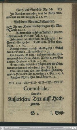 Connubiale, Das ist: Außerlesene Text auff Hochzeiten