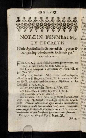 891e-891l, Notae in Busembaum, Ex Decretis.