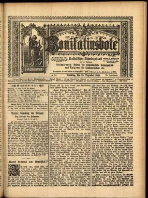 Erste Ausgabe vom Sonntag, den 13. Dezember 1908.
