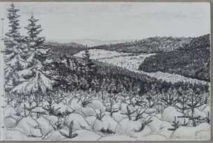 Unidentifizierter Ort: Winterlandschaft (Skizzenbuch Ernst Morgenstern, Beilage)