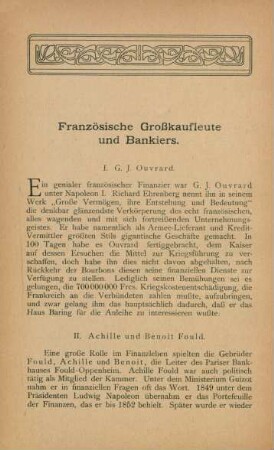 II. Achille und Benoit Fould