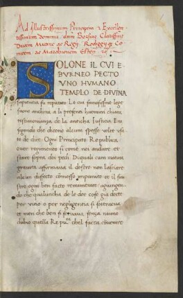 Opusculum de regimine, ital.