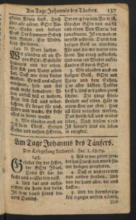 Am Tage Johannis des Täufers