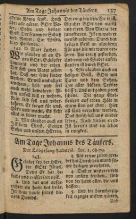 Am Tage Johannis des Täufers