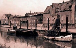 Freiburg/Elbe: Hafen von Norden, bei Flut