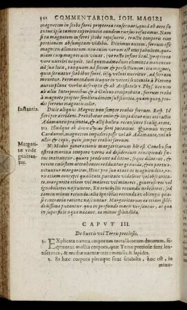 Caput III. De Succis vel Terris pretiosis
