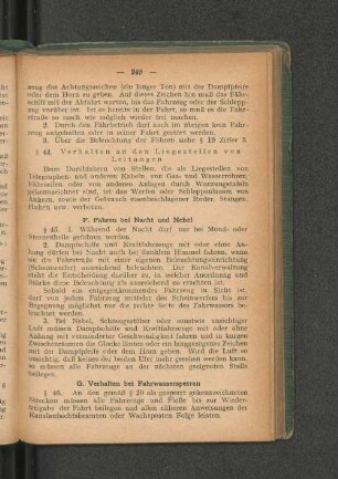 F. Fahren bei Nacht und Nebel
