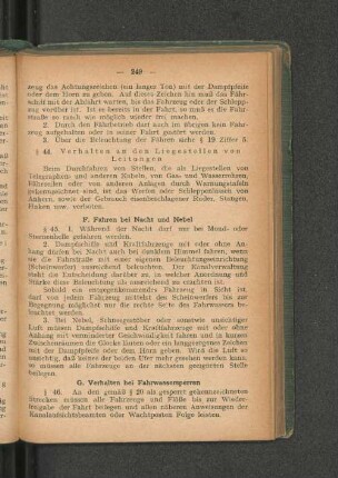 F. Fahren bei Nacht und Nebel