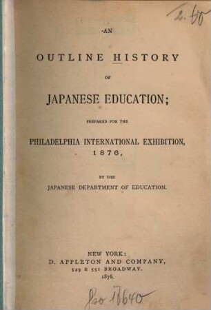 An outline history of Japanese education