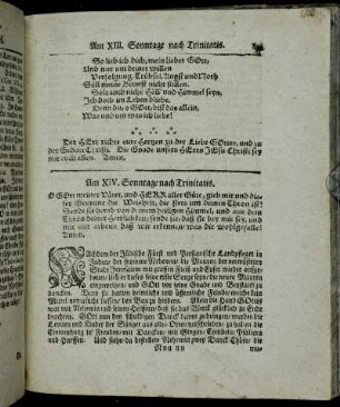 Am XIV. Sonntage nach Trinitatis. - Am XV. Sonntage nach Trinitatis.