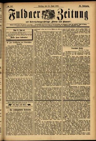 Ausgabe vom Freitag, den 21. Juni 1895.