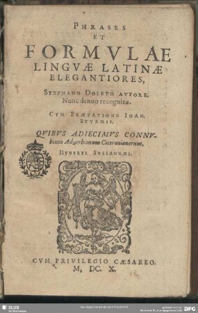 Phrases Et Formulae Linguae Latinae Elegantiores