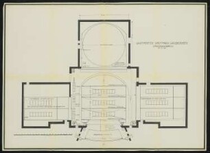 Gautheater Westmark (auch: Grenzlandtheater Saarpfalz, Saarländisches Staatstheater), Saarbrücken: Bühnengrundriss 1:100