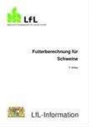 Futterberechnung für Schweine
