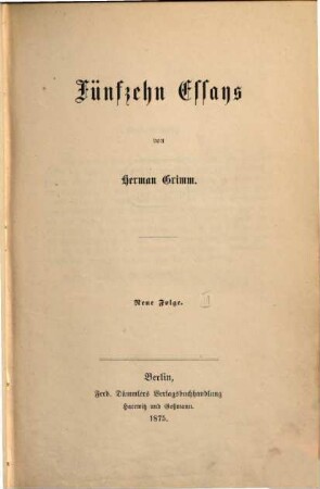 Fünfzehn Essays