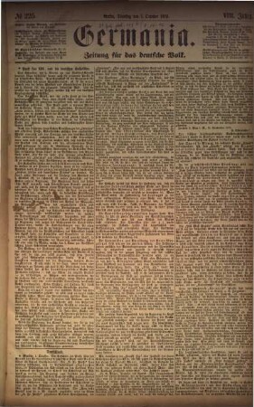 Germania : Zeitung für das deutsche Volk. 8. 1878, 10 - 12