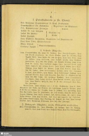 I. Parochialverein zu St. Thomä