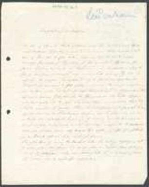 Brief von Otto Bulnheim an Unbekannt