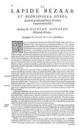 De Lapide Bezaar et Scorzonera Herba