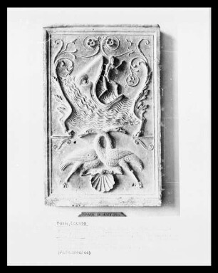 Ornamentierte Platte mit Jonasdarstellung aus der Kapelle de Commynes