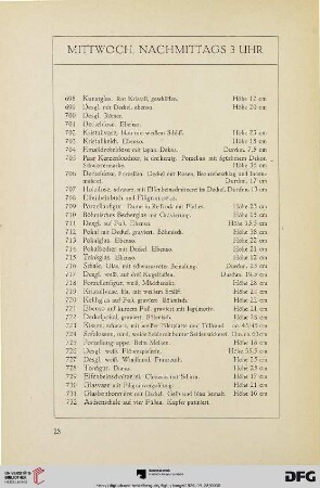 Mittwoch, nachmittags 3 Uhr (Nr. 698-984)