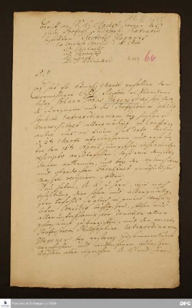 Stellungnahme der Universität Halle zur Berufung von Johann Tobias Wagener als außerordentlicher Professor der Philosophie.