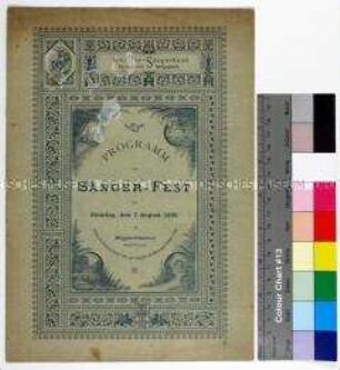 Programmheft des Arbeiter-Sängerbundes von Berlin und Umgebung zum Sänger-Fest 1892; Berlin, 7.Aug. 1892