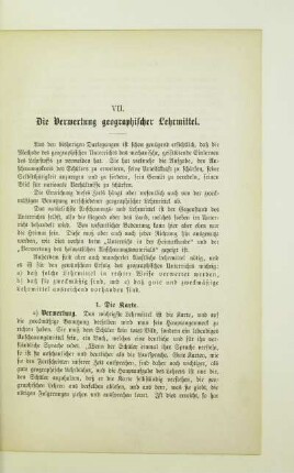 VII. Die Verwertung geographischer Lehrmittel