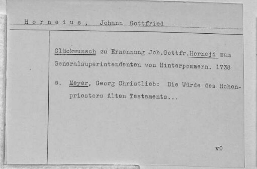 Hornejus, Johann Gottfried - Hosang, Elisabeth