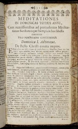 Meditationes in dominicas totius anni,...
