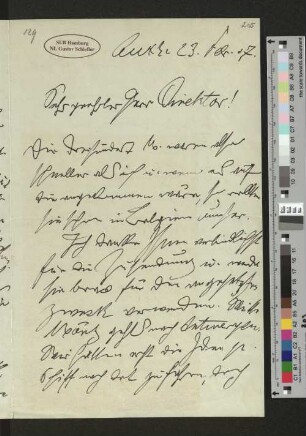 Brief an Gustav Schiefler
