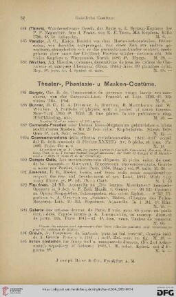Theater-, Phantasie- u. Masken-Costüme (Nr.687-711)
