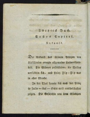 Zweytes Buch. Erstes Capitel. - Zwölftes Capitel.
