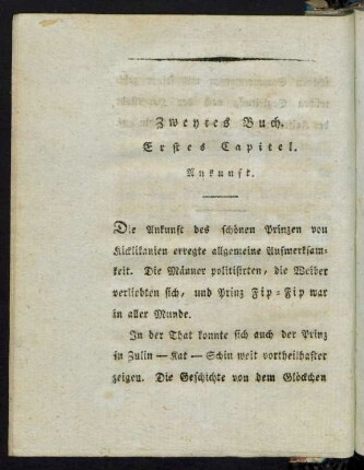 Zweytes Buch. Erstes Capitel. - Zwölftes Capitel.