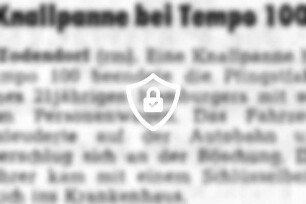 Knallpanne bei Tempo 100