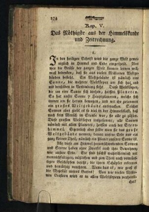 Das Noethigste aus der Himmelskunde und Zeitrechnung