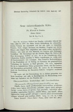 Neue südamerikanische Käfer.