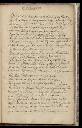 Chronikalische Aufzeichnungen außerhalb des eigentlichen Textes