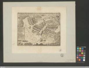 Eÿgentliche Delineation des Treffens Zwischen den Chur Beÿ. vnd Frantzö. Armee unter Com̄endo deren Generaln Mercy̋ vnd Tureno, den 5. Maÿ A.o 1645