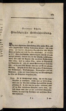 163-328, Dritter Theil. Physikalische Erdbeschreibung