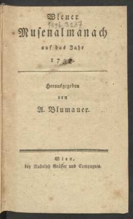 1793: Wiener Musenalmanach