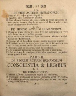 Pars II. De regulis actuum humanorum.
