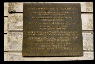 Tafel am Zeughaus 10.3.77.