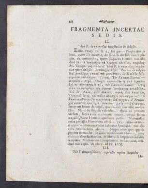 Fragmenta Incertae Sedis