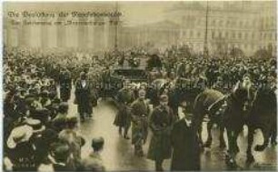 Der Leichenzug mit den Opfern der Novemberrevolution